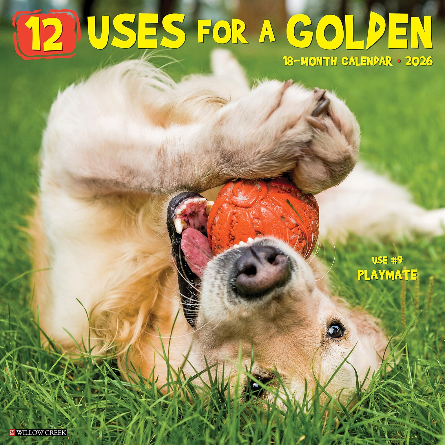 2026 Willow Creek 12 Uses for a Golden 12 x 12 Monthly Wall Calendar (49730)