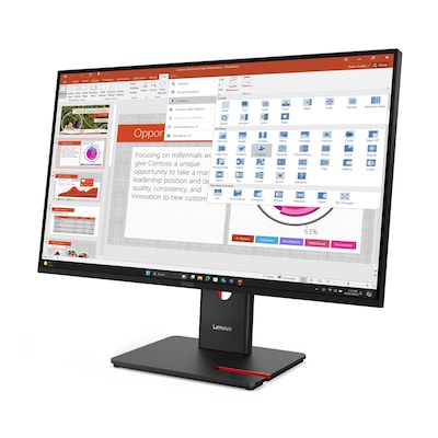Lenovo ThinkVision T27-40 27” FHD IPS 120Hz WLED Monitor, Height Adjustable, Eclipse Black (64A5MAT6UZ)