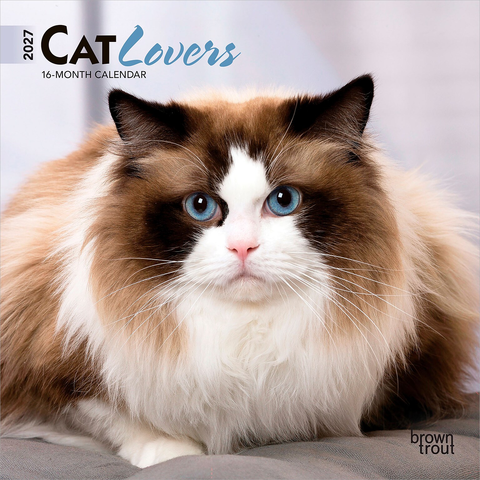 2027 BrownTrout Cat Lovers 7 x 7 Monthly Wall Calendar, Assorted Colors (9798330709717)