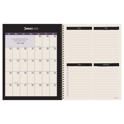 2025-2026 TF Publishing Gwen Plaid 9 x 11 Academic Year Weekly & Monthly Planner, Paperboard Cover