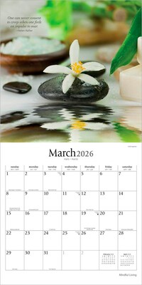 2026 Brush Dance Mindful Living 12" x 12" Monthly Wall Calendar (9798330706549)