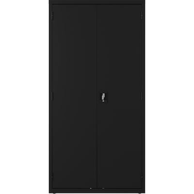 Lorell Fortress Series 72 Steel Wardrobe Storage Cabinet With 2-Shelves, Black (LLR03088)