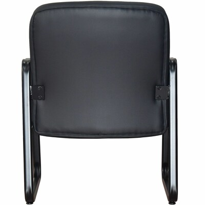 Lorell Big & Tall Upholstered Guest Chair, 500 lb. Capacity, Black (LLR84587)