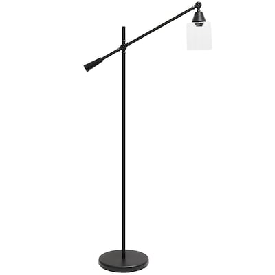 Lalia Home Studio Loft 55.5 Matte Black Floor Lamp with Cylindrical Shade (LHF-5021-BK)