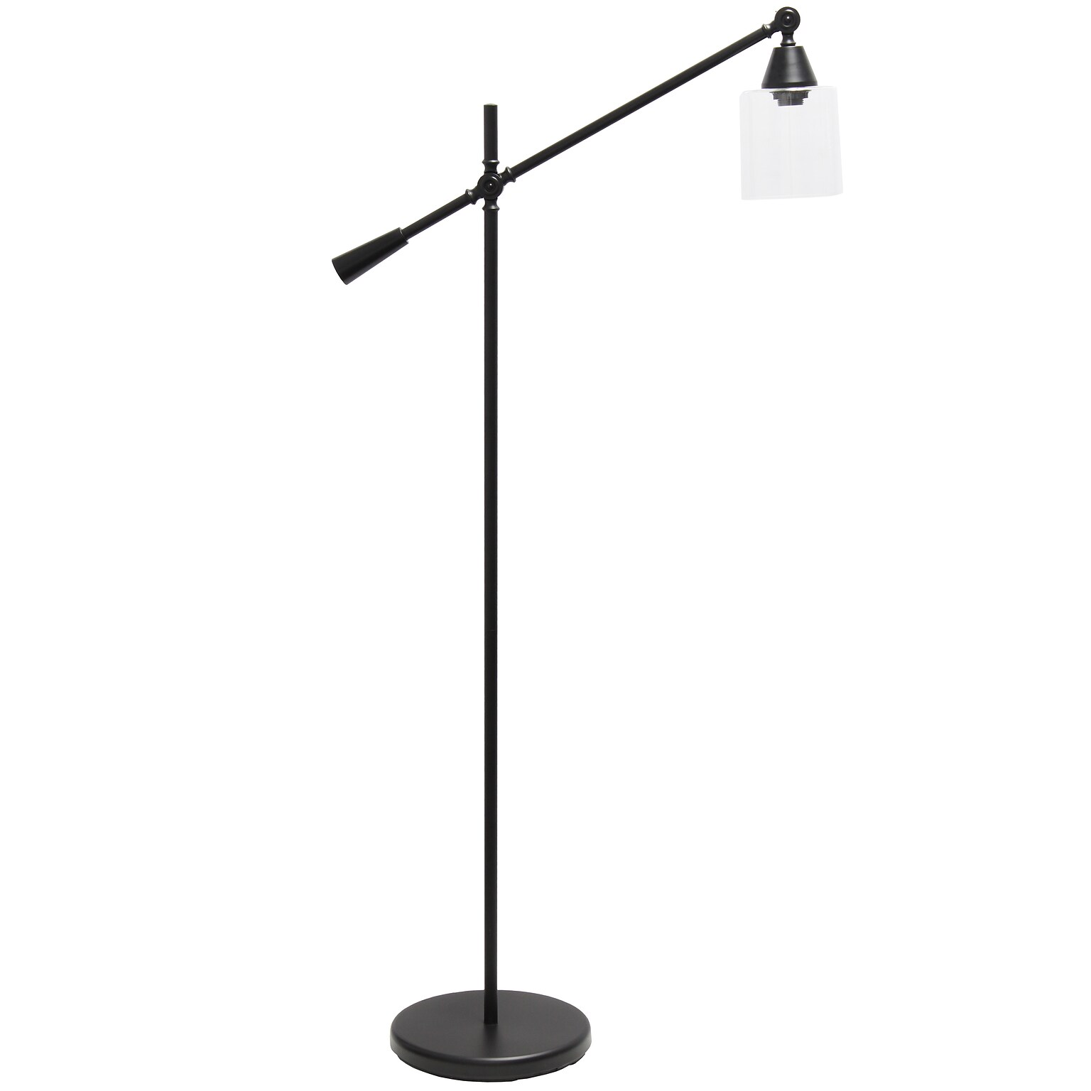 Lalia Home Studio Loft 55.5 Matte Black Floor Lamp with Cylindrical Shade (LHF-5021-BK)