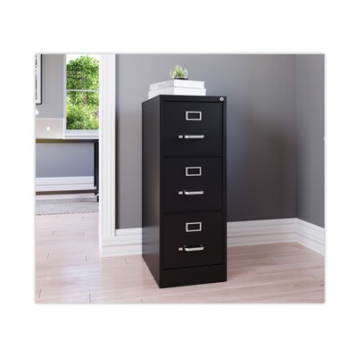 Alera Vertical Letter File Cabinet, 3 Letter-Size File Drawers, Black, 15 x 22 x 40.19