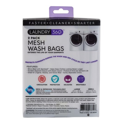 Laundry 360 Mesh Wash Bag Set, White, 2 Bags/Pack (W-82472)