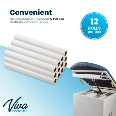 Viva Comfort 125 x 21 Exam Table Paper, Crepe, 12/Pack (ADIME916-C-21-MK)