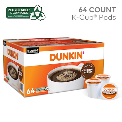 Dunkin Original Blend Keurig Single Serve K-Cup Pods, 64 Count