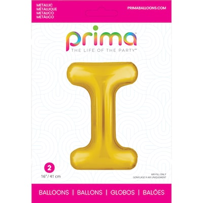 Party City (Air-Filled) 16 I Foil Balloon, Gold, 2/Pack (AM60050222-19)