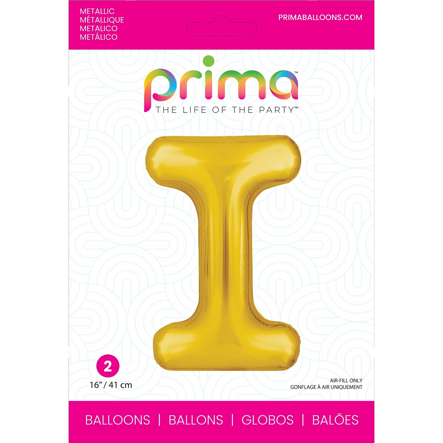 Party City (Air-Filled) 16 I Foil Balloon, Gold, 2/Pack (AM60050222-19)