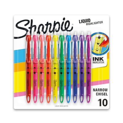 Sharpie 25025 Tank Highlighters Chisel Tip Fluorescent Yellow 12-Count