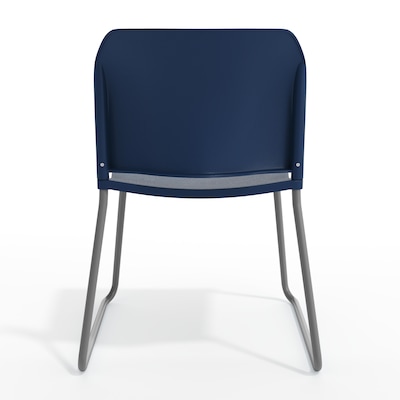 Flash Furniture Hercules Kenai Office Reception Stack Chair, Navy Plastic/Gray Frame (RUT239ANNV)