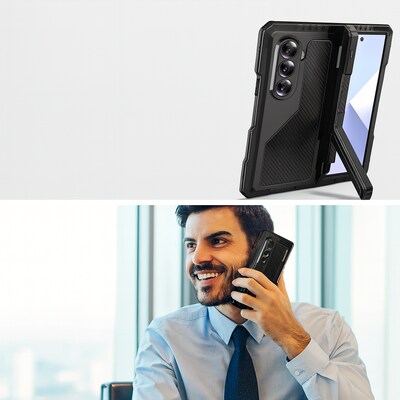 SaharaCase Raider Series Phone Case for Samsung Galaxy Z Fold7, Shock Absorbing, Scorpion Black (CP00883)