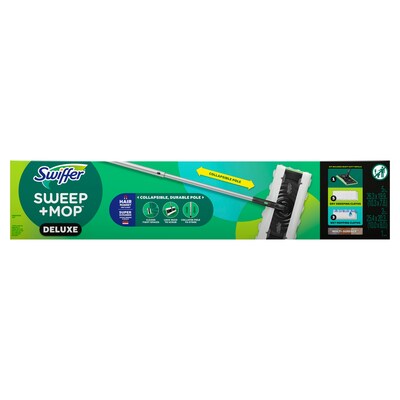 Swiffer Sweep and Mop Deluxe, 2-in-1 Floor Mopping and Sweeping Kit (16413)