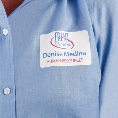 Avery EcoFriendly Laser/Inkjet Removable Name Tags, 2 1/3" x 3 3/8", White, 10 Sheets/Pack, 80 Labels/Pack (48395)