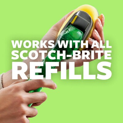 Scotch-Brite Heavy Duty Dishwand, Green/Yellow, 1/Pack (650-4)