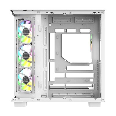Thermaltake View 380 XL WS ARGB ATX Mid-Tower Computer Case, Snow (CA-11E-00M6WN-WS)