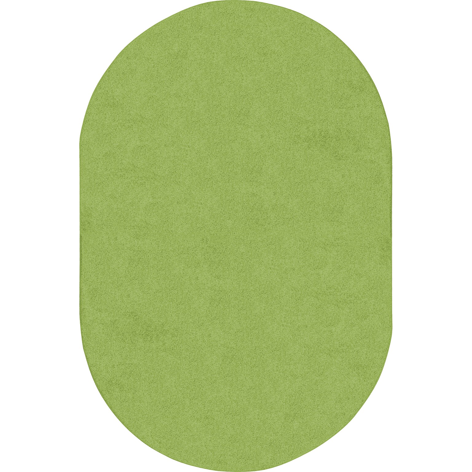 Joy Carpets Just Kidding Polyester 6 x 9 Oval Machine Tufted Rug, Lime Green (623QQ-09)