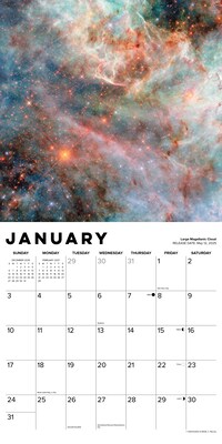 2027 Willow Creek Hubble Space Telescope 12" x 12" Monthly Wall Calendar, Assorted Colors (60759)