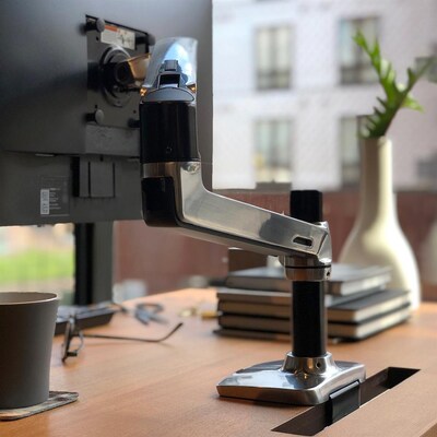 Ergotron LX Desk Mount LCD Arm Adjustable Monitor, Up to 34", Black (45-241-026)