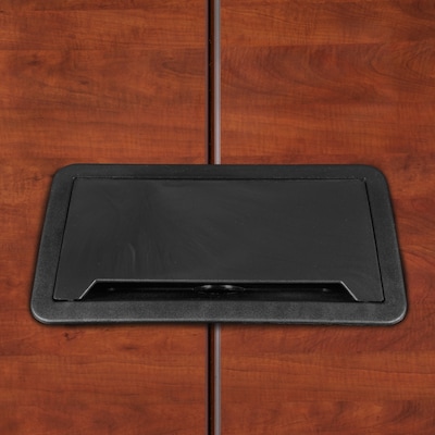 Regency Array 96"W x 48"D Conference Table With Grommet, Cherry/Black (ACT9648CHBK)