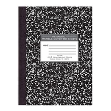Roaring Spring Paper Products Signature Composition Notebooks, 7.88 x 10.25, 80 Sheets, Black, 24/