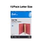 Quill Brand End-Tab Partition Folders, 1 Partition 4 Fasteners Ruby Red, Letter, 15/Box (751030)