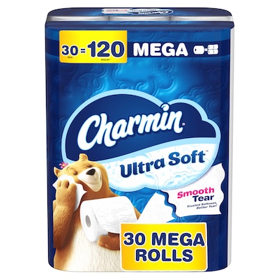Charmin Ultra Soft Toilet Paper, 2-ply, White, 224 Sheets/Roll, 30 Rolls/Case (88029)