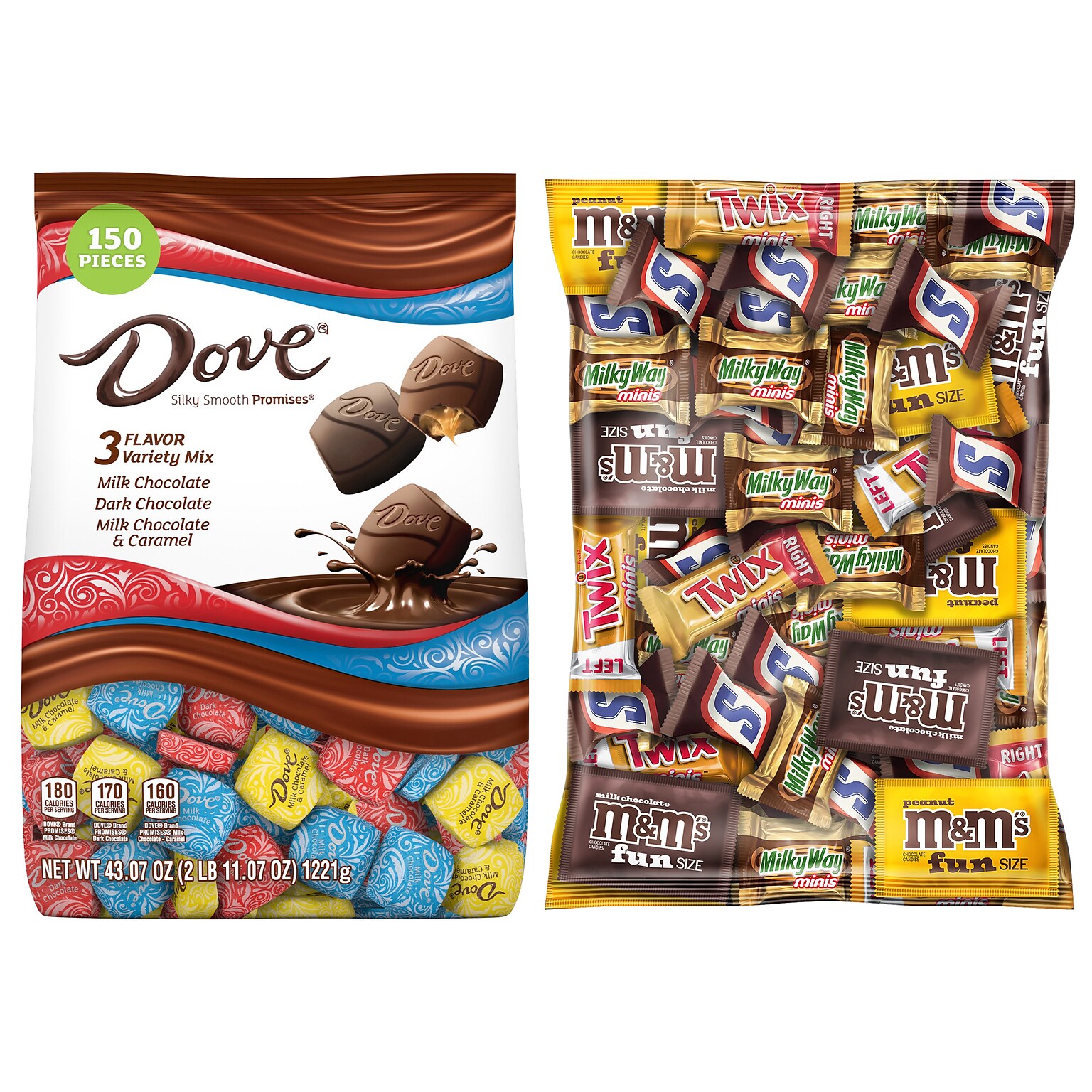 Dove Promises Variety & Mars Chocolate Favorites, 2/Bundle (600-04056)