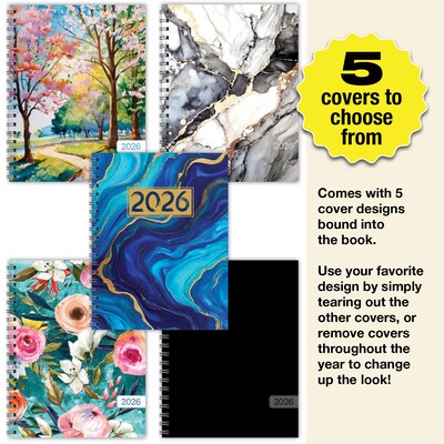 2026 Global Printed Products 5-Cover 8.5 x 11 Calendar Year Monthly Standard Planner, Paperboard Cover (NRY26-8511M-F)