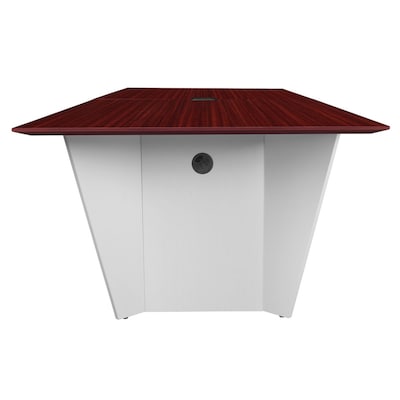 Regency Array 120"W x 48"D Conference Table with Grommet, Mahogany/White (ACT12048MHWH)