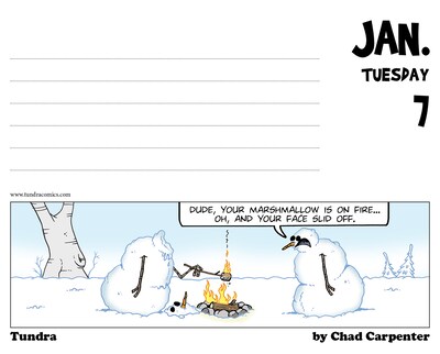 2025 Willow Creek Tundra Daily Comics 6" x 5.5" Day-to-Day Calendar (41079)