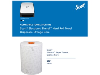 Scott Pro Slimroll Automatic Hardwound Paper Towel Dispenser, White (47259)