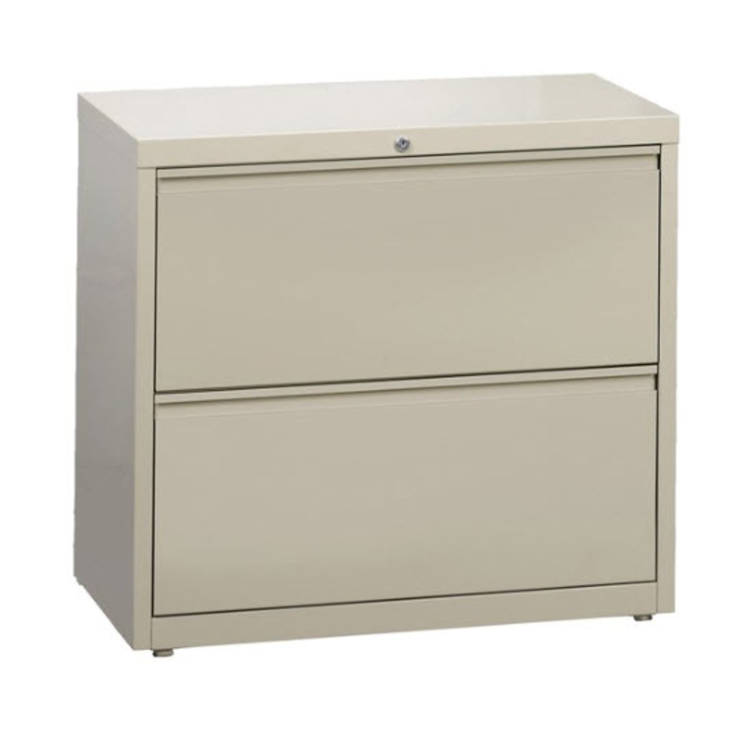 Lorell Fortress Series 2-Drawer Lateral File Cabinet, 36W x 18.6D x 28.1H, Putty (LLR60447)