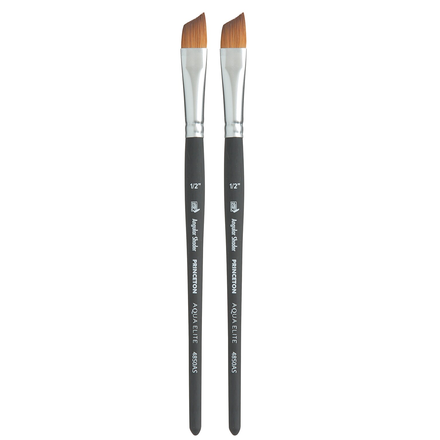 Princeton Aqua Elite Watercolor Synthetic Angle Shader Brush, 2/Pack (PBXP4850AS050-2)