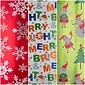 JAM Paper® Wrapping Paper - Premium Foil Gift Wrap - 75 Sq Ft - Frosted Holidays Set - 3/Pack