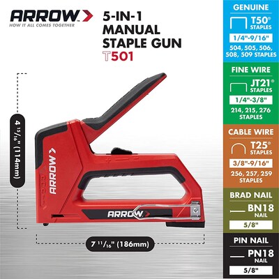 Arrow Carton Stapler, 100-Sheet Capacity /Each (AFCT501)