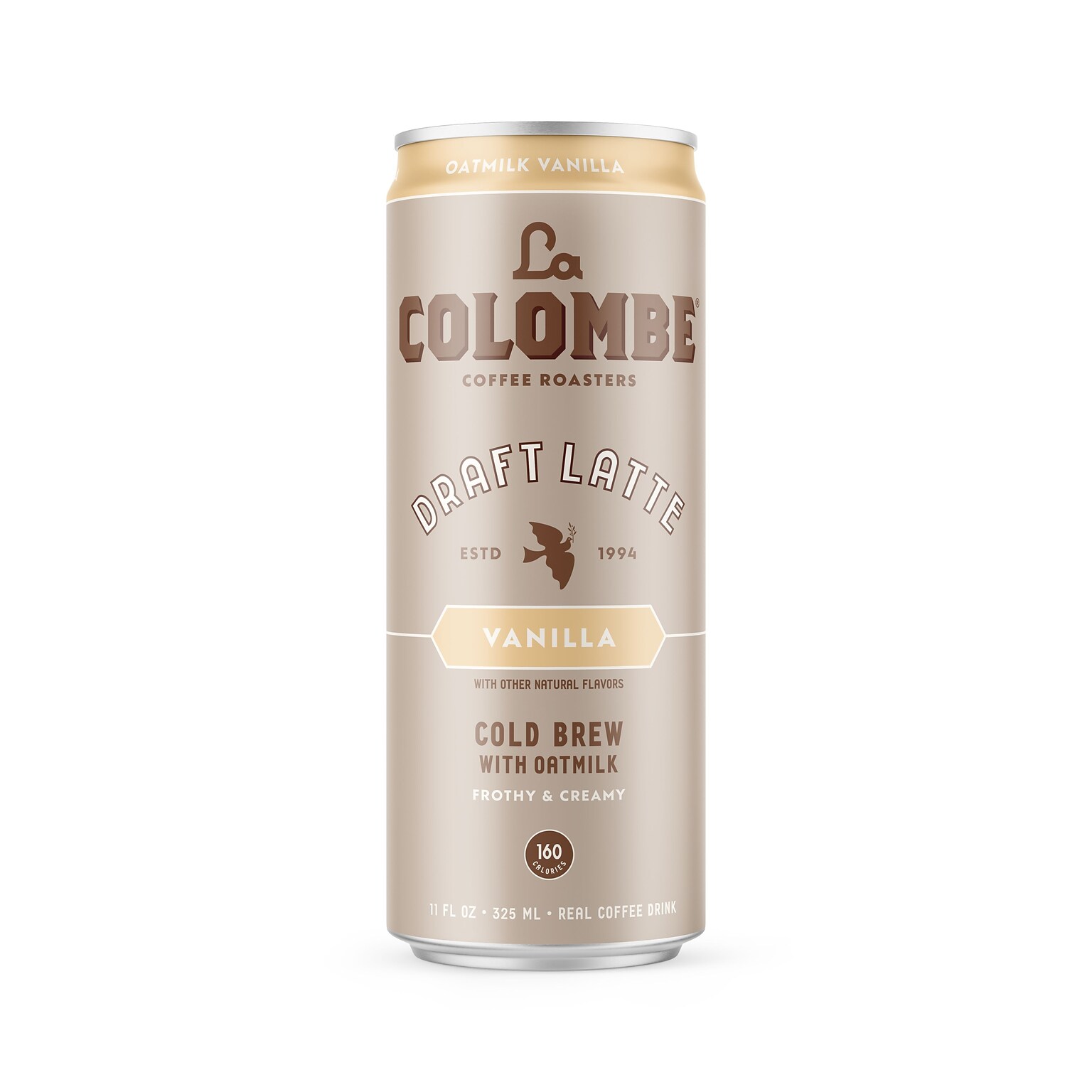 La Colombe Draft Vanilla Latte Caffeinated Cold Brew Coffee, Medium Roast, 9 Fl. Oz., 12/Carton (PPPURC1203)
