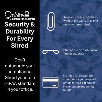 Formax OnSite Office 8602CC 35-Sheet Cross-Cut Commercial Shredder (FD8602CC)