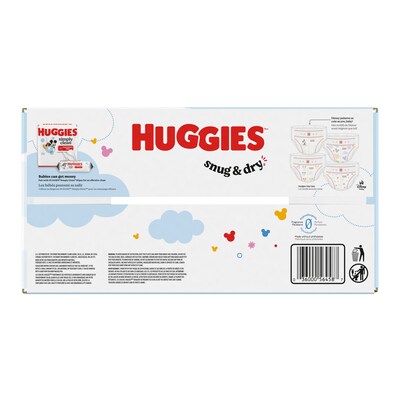 Huggies Snug & Dry Baby Diapers, Size 5, 136/Carton (51517/56458)