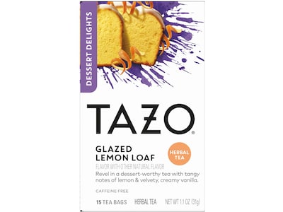 Tazo Caffeine Free Glazed Lemon Loaf Herbal Tea Bags, 15/Box (67821470)