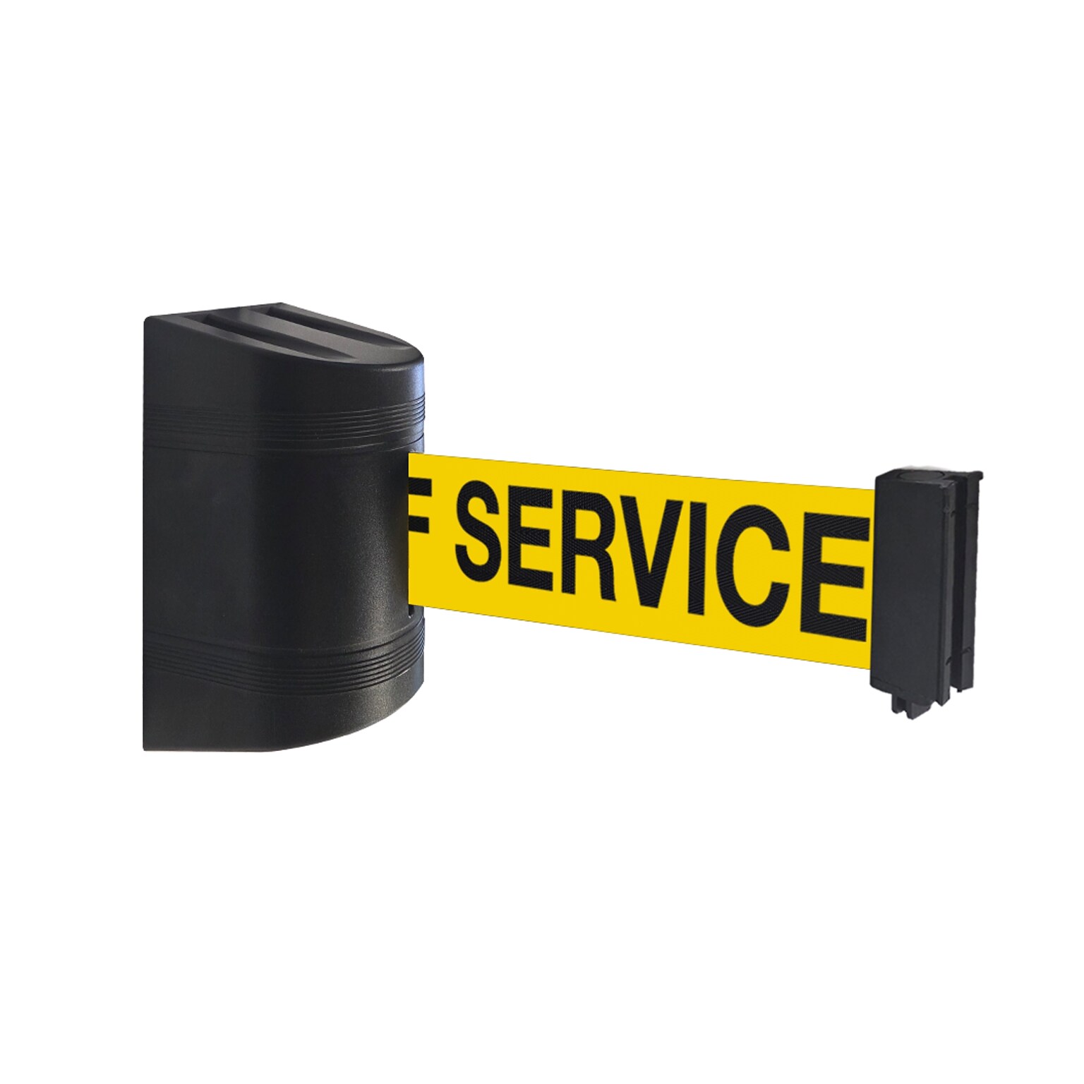 WallPro 300 Wall-Mountable 7.5 Retractable Belt Barrier, OUT OF SERVICE, Yellow/Black (WP300B-YBO7.5)