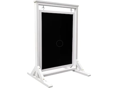 Excello Global Products Indoor/Outdoor Chalkboard Stand, 21 x 30, White/Black (HD-0090-WHT-OS)