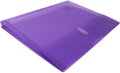 JAM Paper Premium Plastic Document File, Letter, Purple, 3/Pack (218V1PUX3)