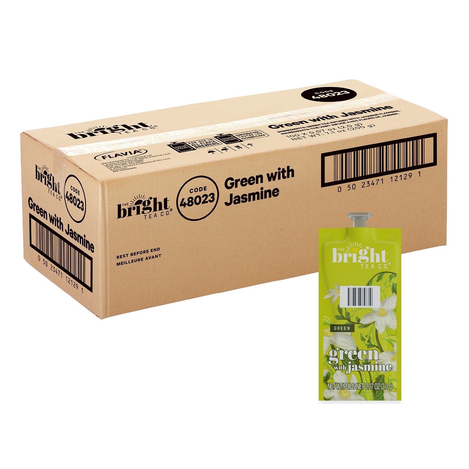 The Bright Tea Co. Green Tea, Flavia Freshpacks, 100/Carton (MDRB503)