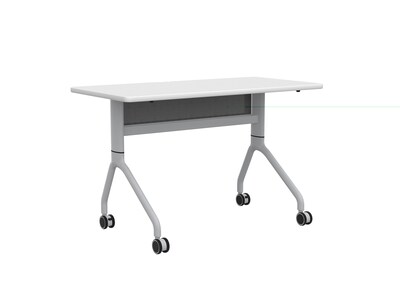 Safco Rumba Training Room Table, 24" x 48", Designer White (RBA4824FLSLDSWT)