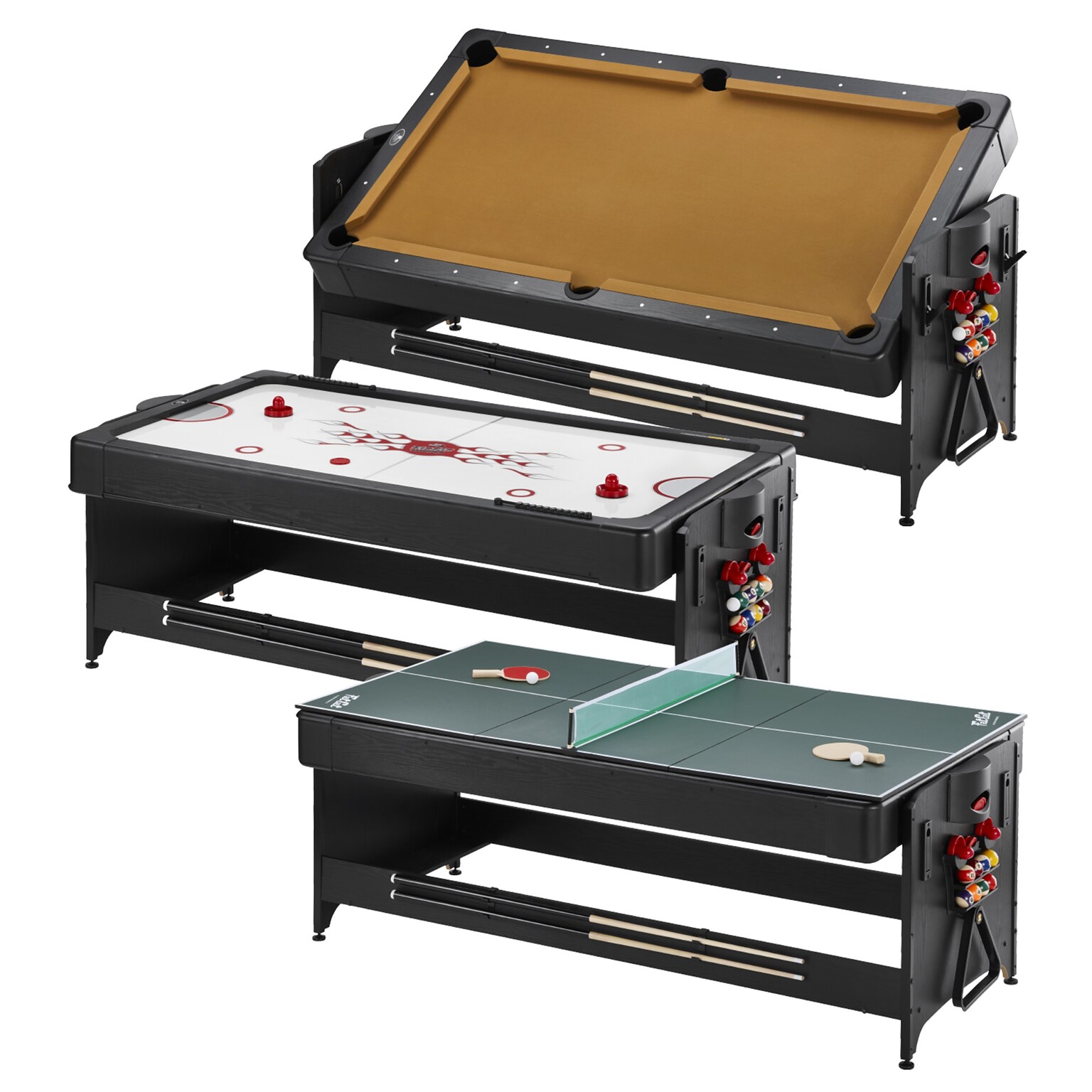 Fat Cat Original 3-in-1 7 Pockey Multi-Game Table, Tan (64-1054)