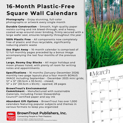 2026 BrownTrout National Parks 12" x 12" Monthly Wall Calendar (9798330704804)
