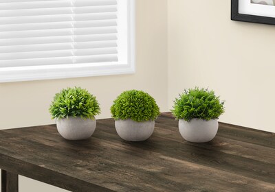 Monarch Specialties Inc. 5" Artificial Plant in Pot, 3/Set (I 9589)